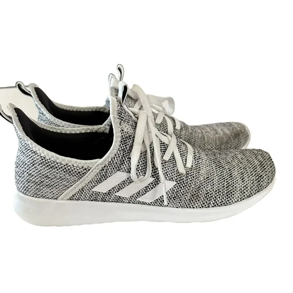 adidas Cloudfoam Pure Cloud White Grey  sneakers‎ athletic shoes size 9 DB0695